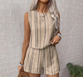Women's Casual Two Piece Set with Sleeveless Top