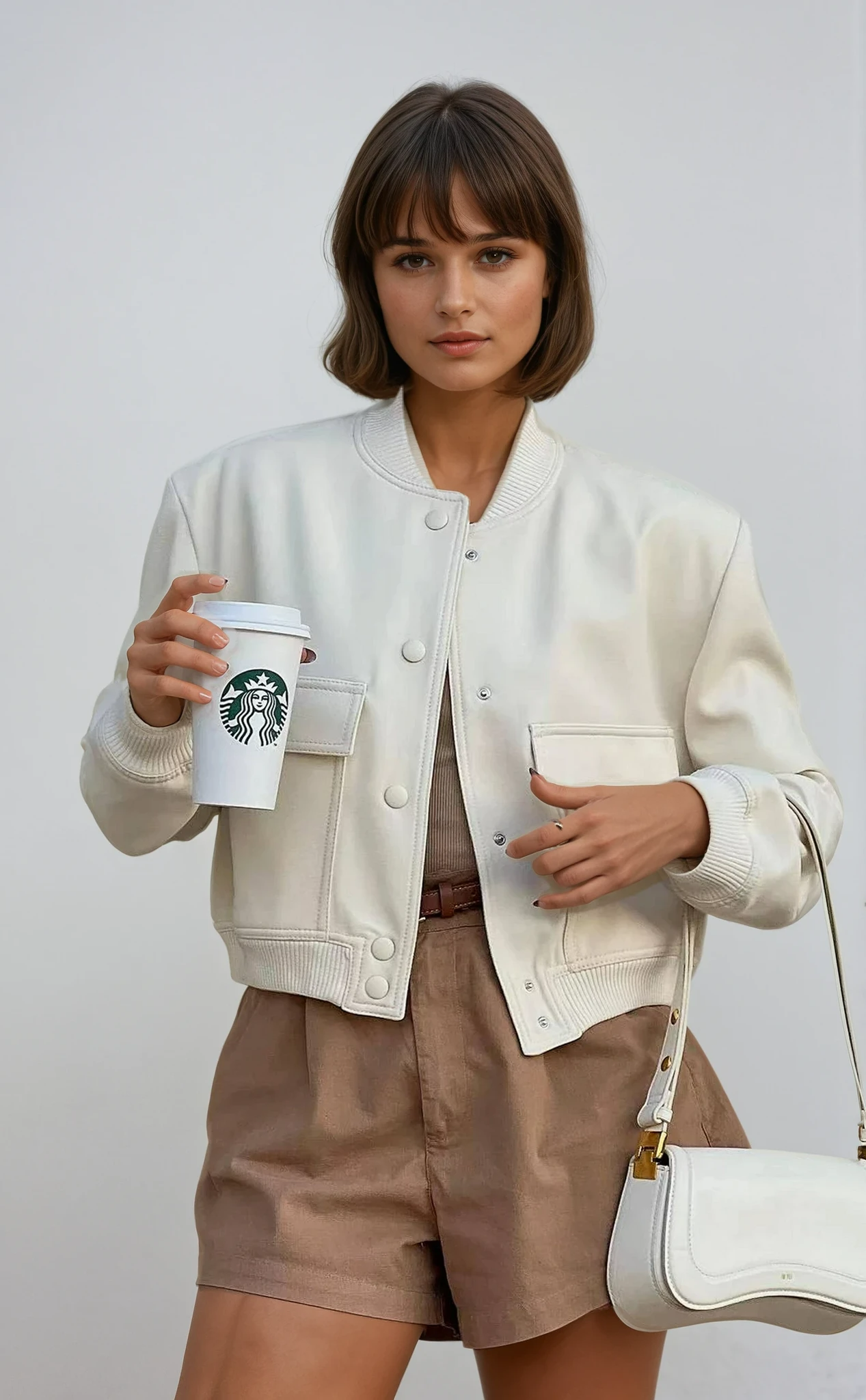 Women's Cropped Bomber Jacket