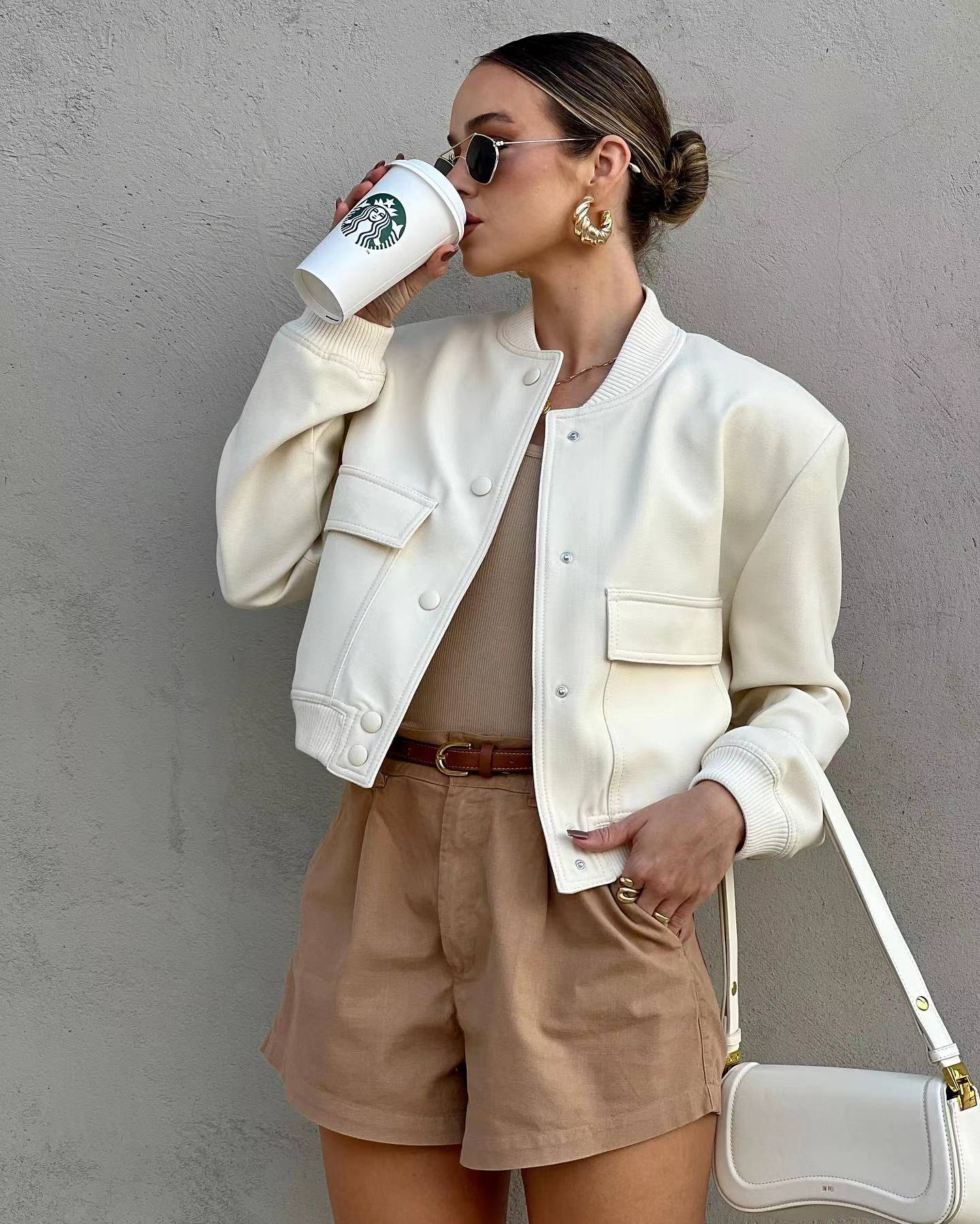Women's Cropped Bomber Jacket
