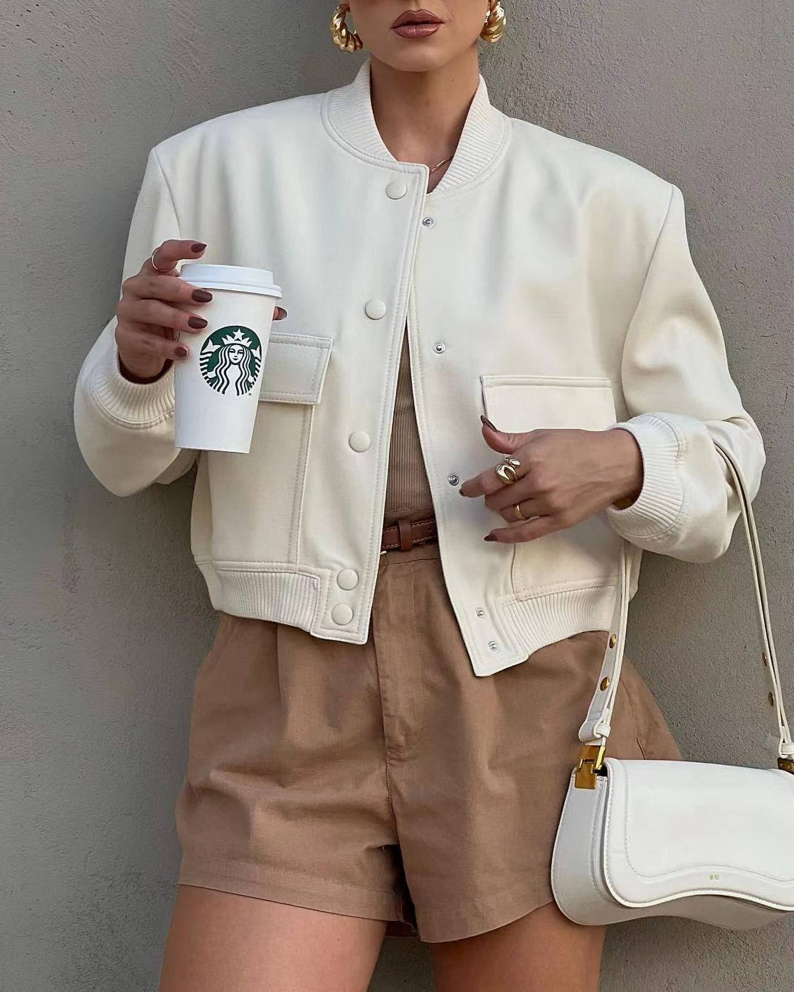 Women's Cropped Bomber Jacket