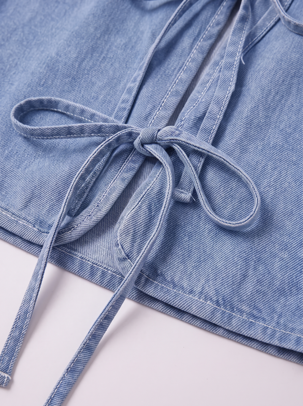 Women's Denim Bow Tie Tank Top