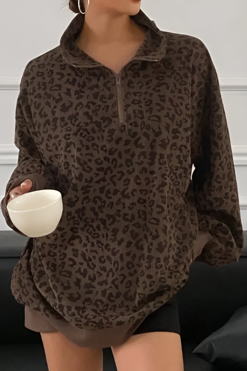 Women's Quarter-Zip Oversized Sweater