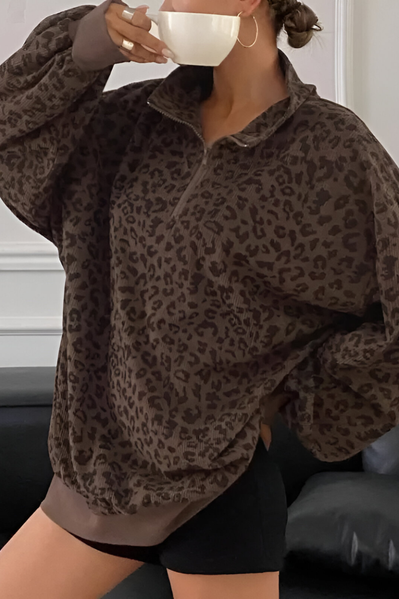 Women's Quarter-Zip Oversized Sweater