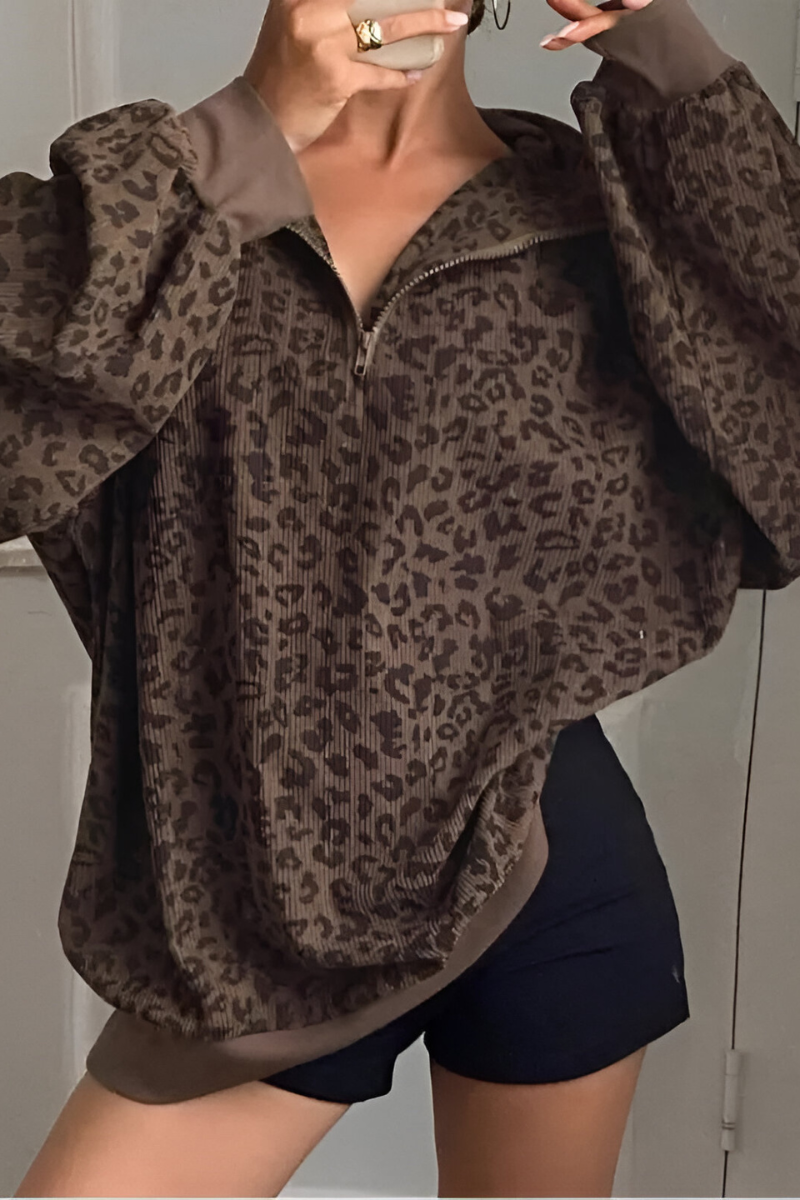 Women's Quarter-Zip Oversized Sweater