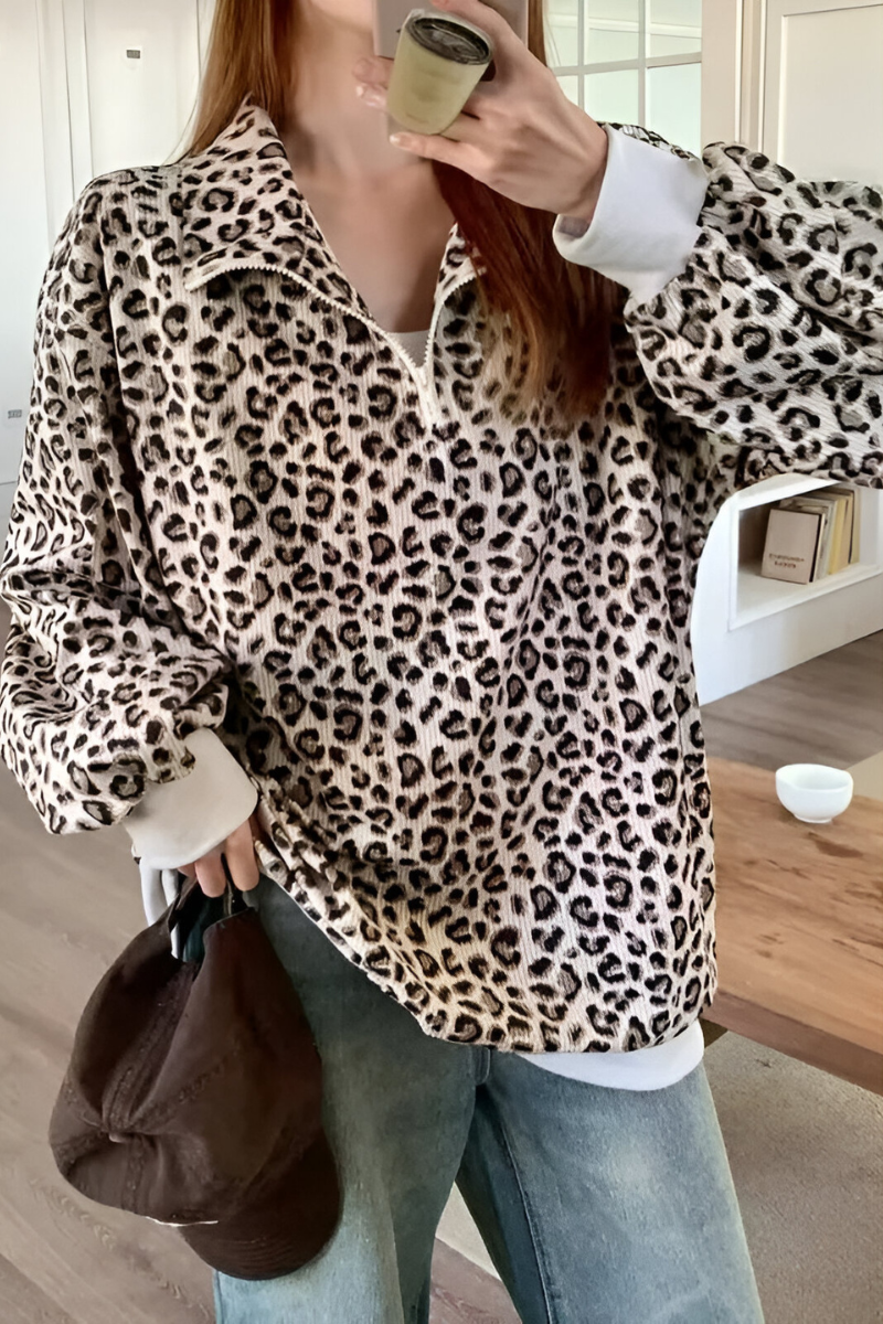 Women's Quarter-Zip Oversized Sweater