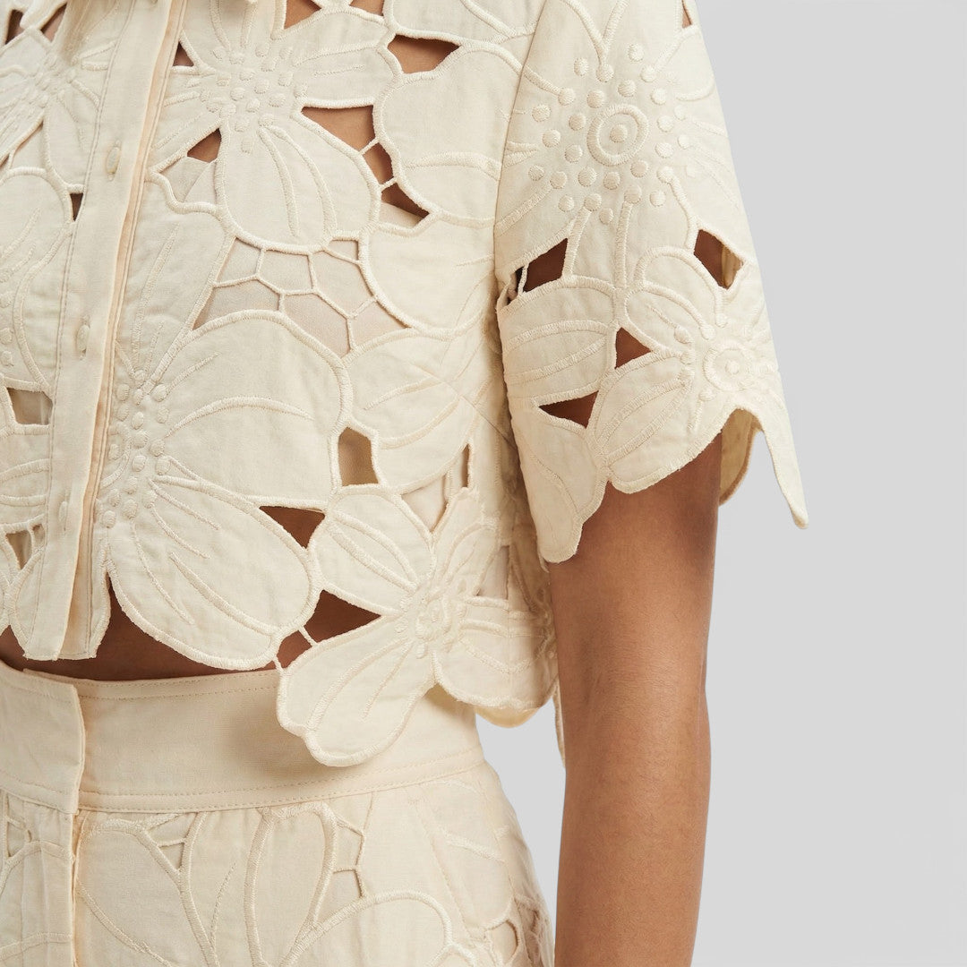 Women's Elegant Shirt and Wide-Leg Pants Outfit