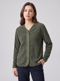 Women's Fleece Cardigan Sweater with Pockets