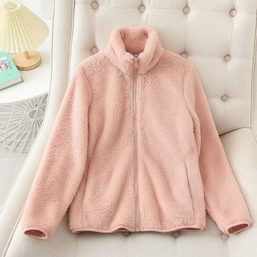 Women's Fleece Jacket with High Collar