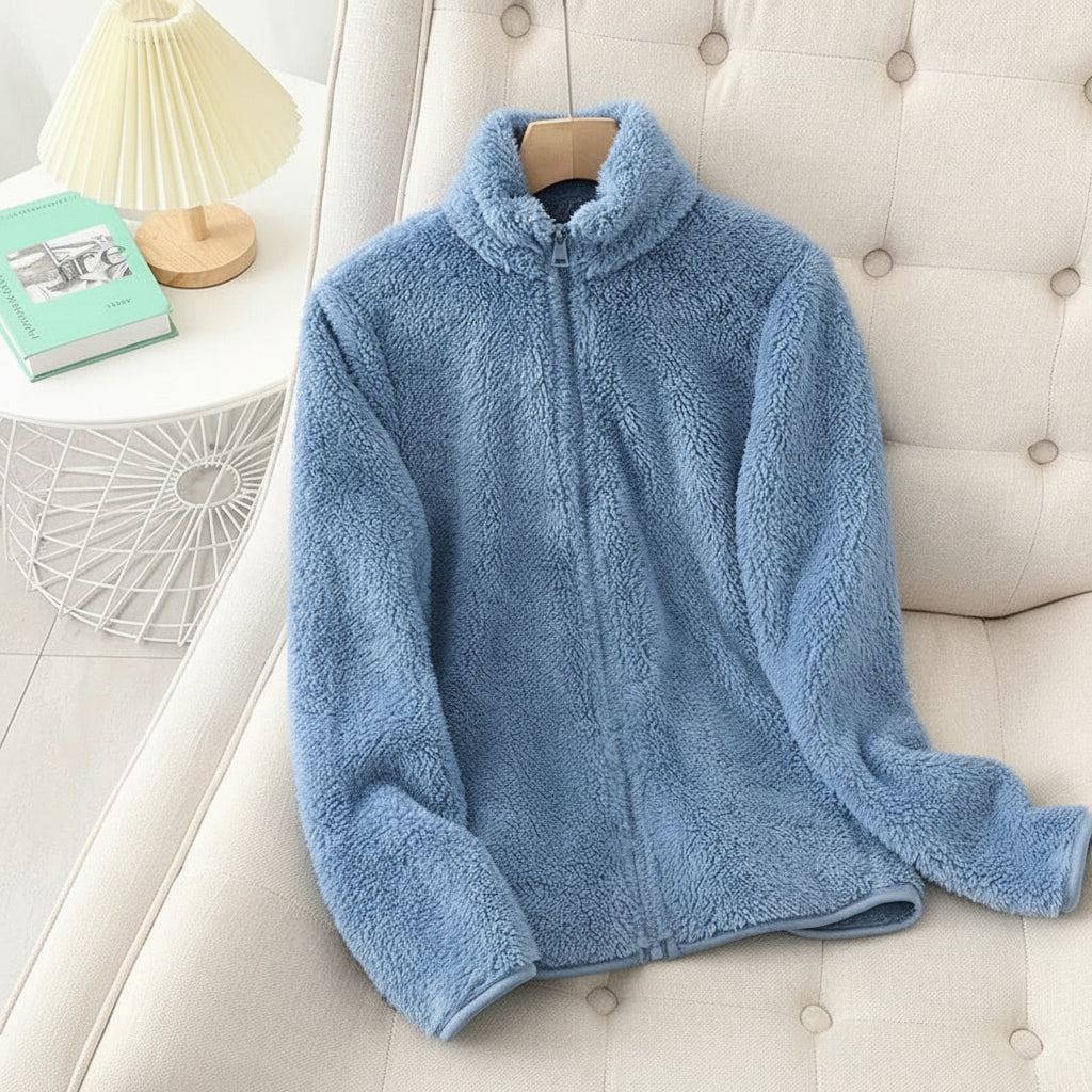 Women's Fleece Jacket with High Collar