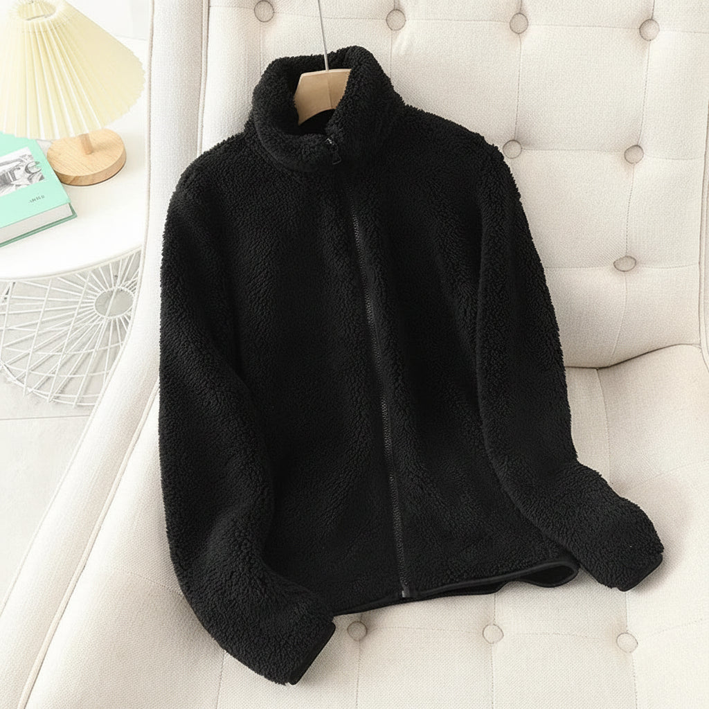 Women's Fleece Jacket with High Collar