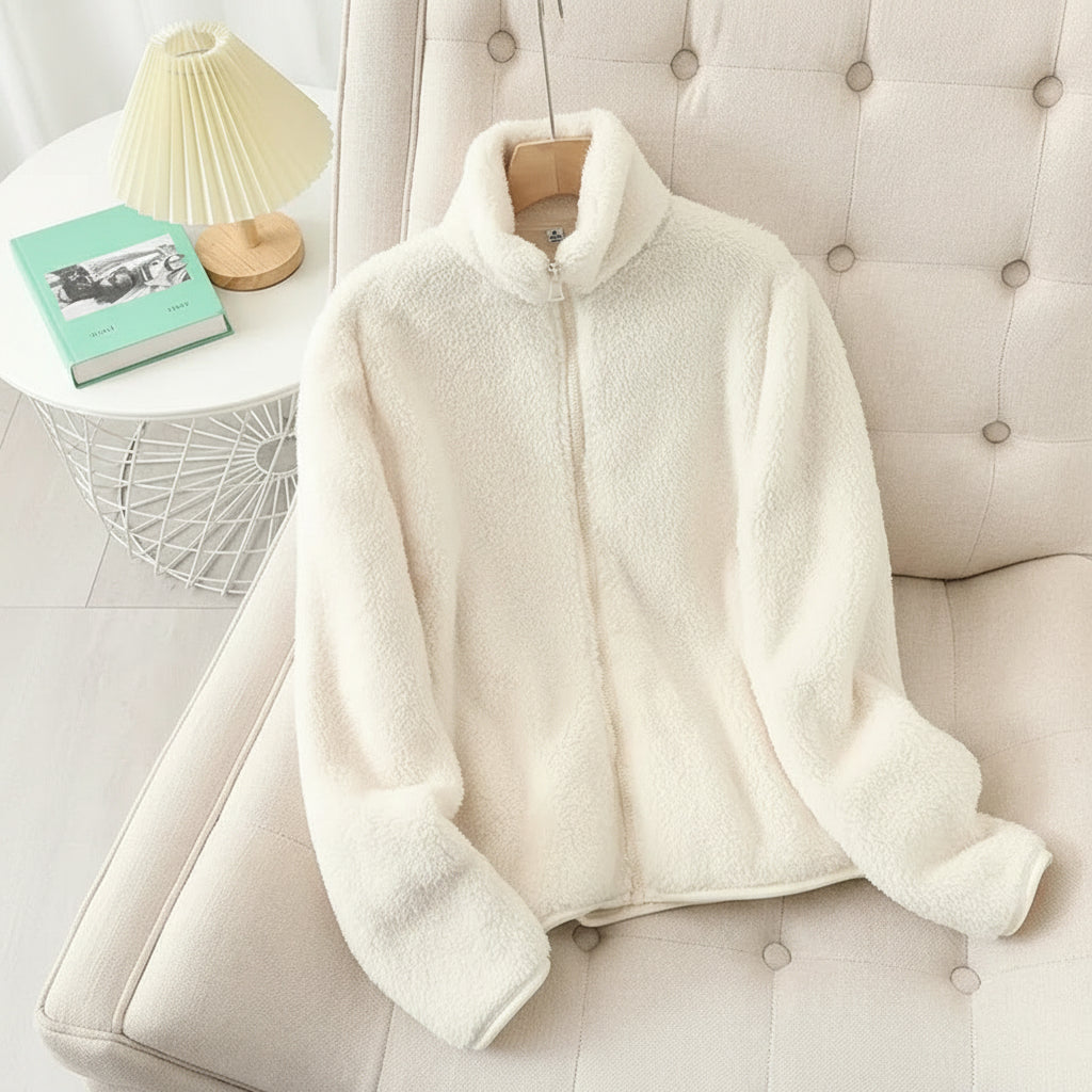 Women's Fleece Jacket with High Collar