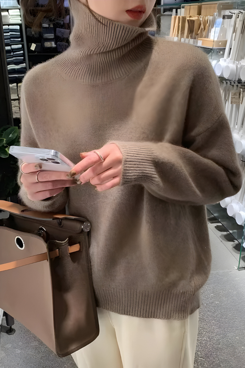 Women's Knitted Turtleneck Sweater