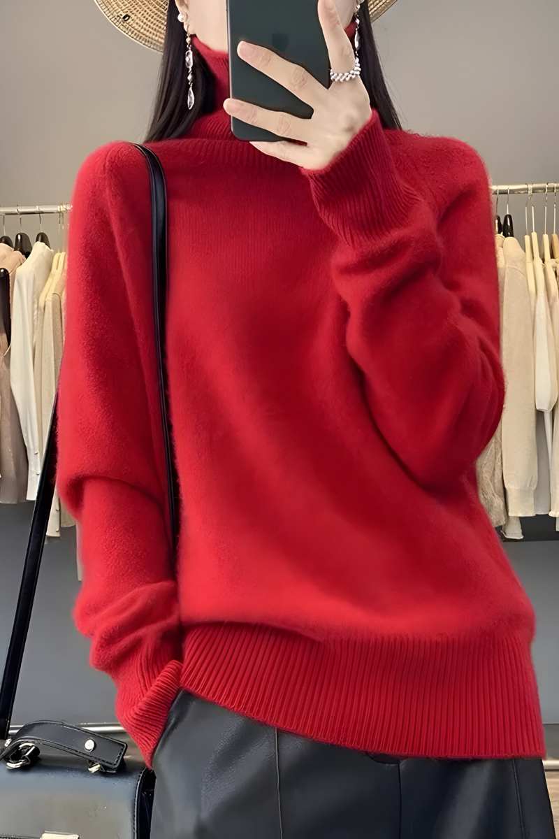 Women's Knitted Turtleneck Sweater