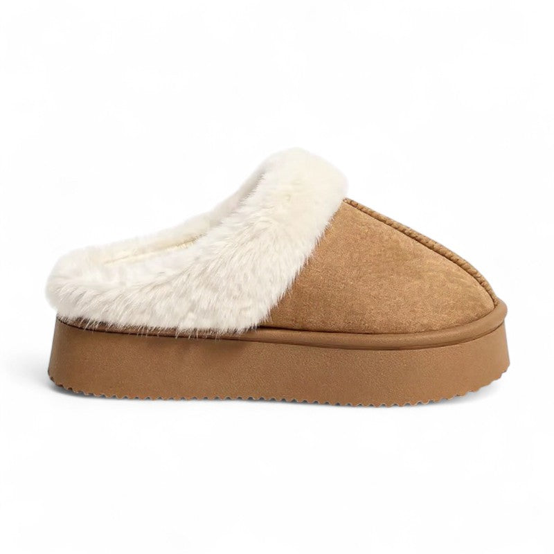 Women's Furry Wedge Slipper Boots - Best Slippers for Women
