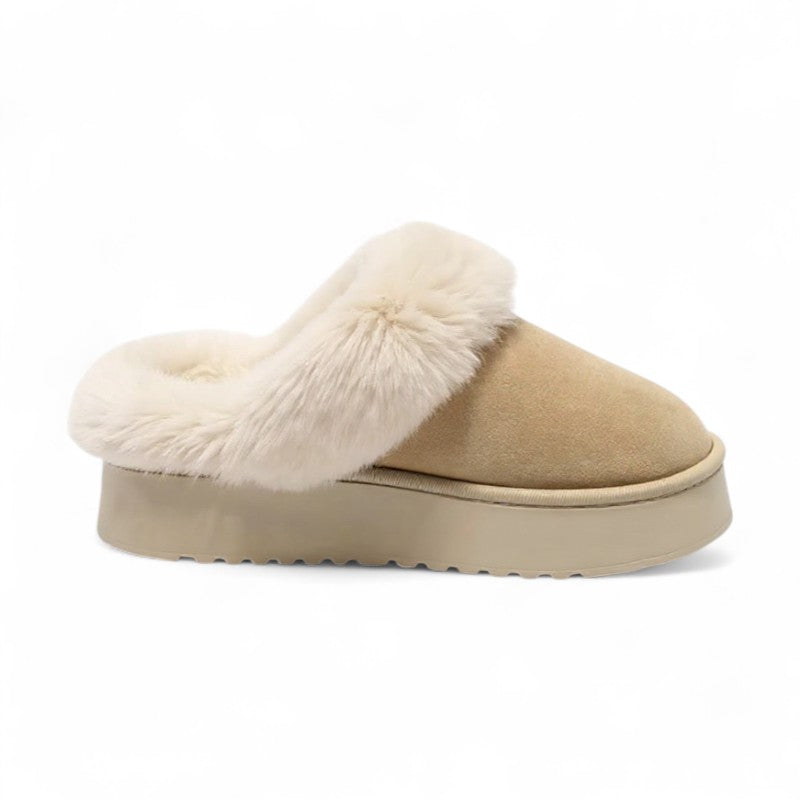 Women's Furry Wedge Slipper Boots - Best Slippers for Women