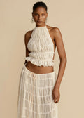 Women's Halter Pleated Skirt Set