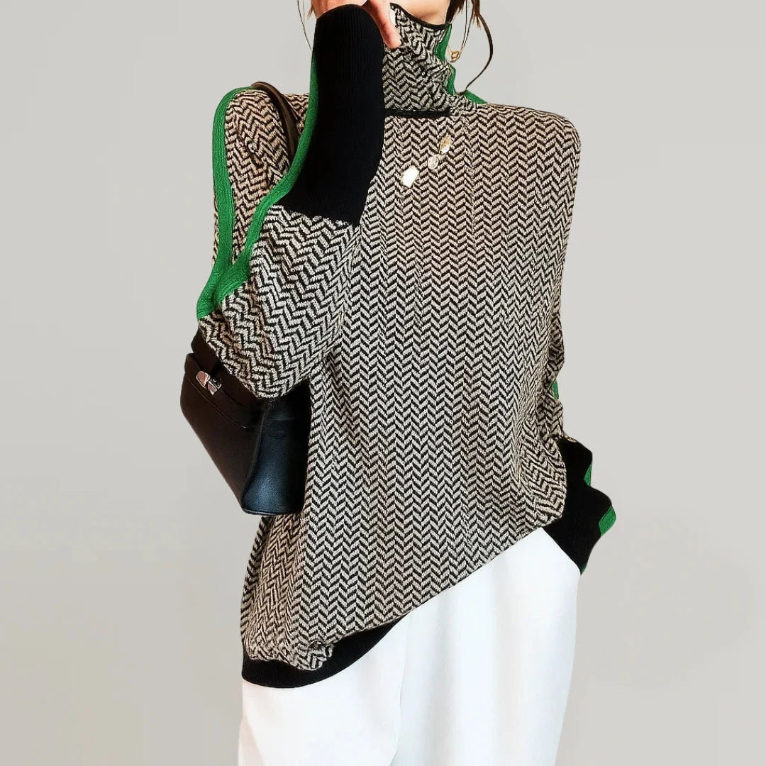 Women's High-Neck Sweater for Effortless Style