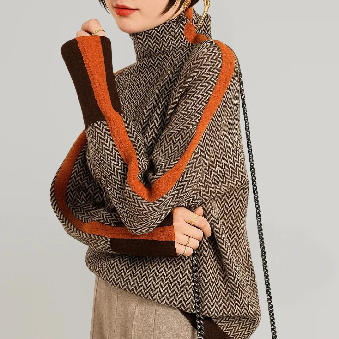 Women's High-Neck Sweater for Effortless Style