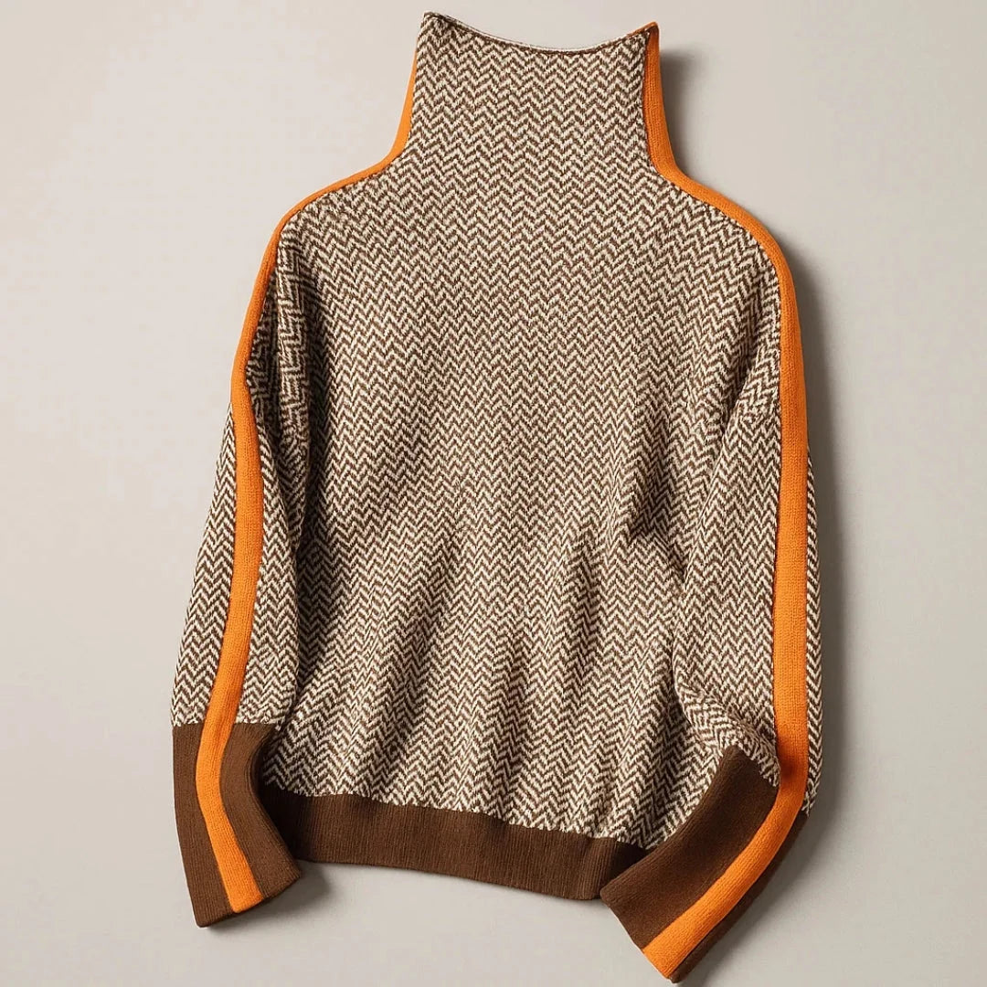 Women's High-Neck Sweater for Effortless Style