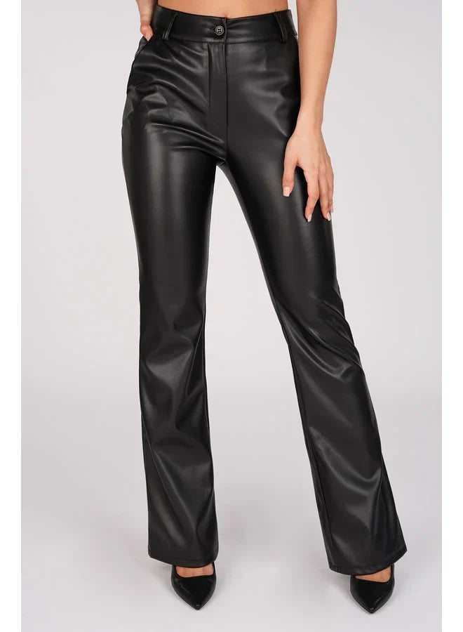 Women's High-Waisted Flare Trousers