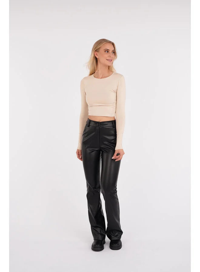 Women's High-Waisted Flare Trousers