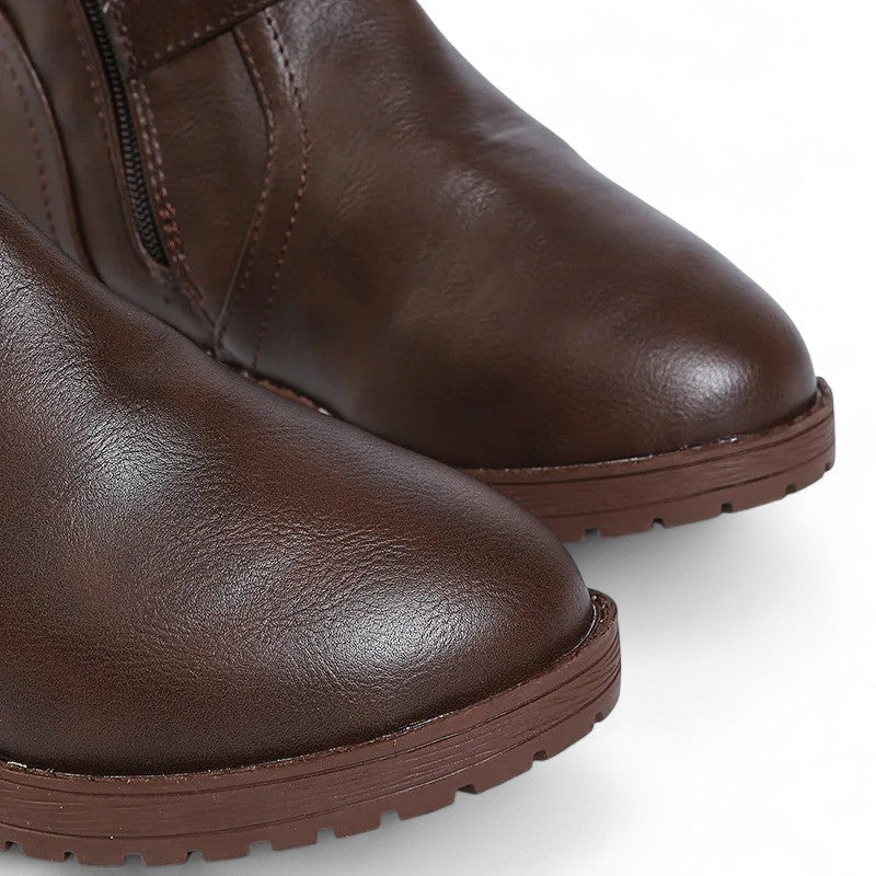 Women's Knee High Black Leather Boots