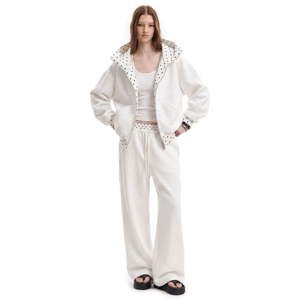 Women's Jogger Set - Casual Two Piece Pants Set with Hooded Top