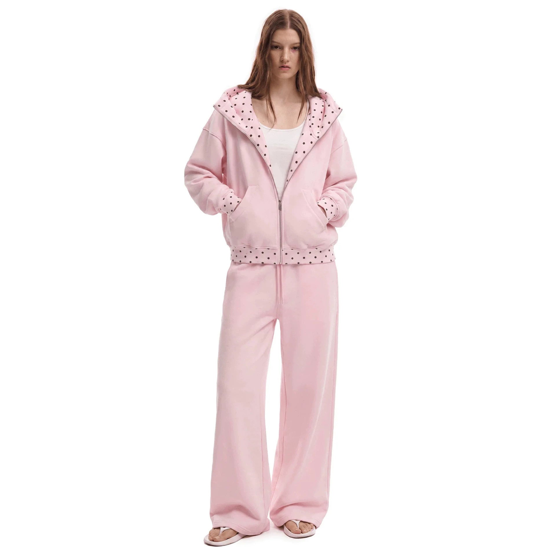 Women's Jogger Set - Casual Two Piece Pants Set with Hooded Top