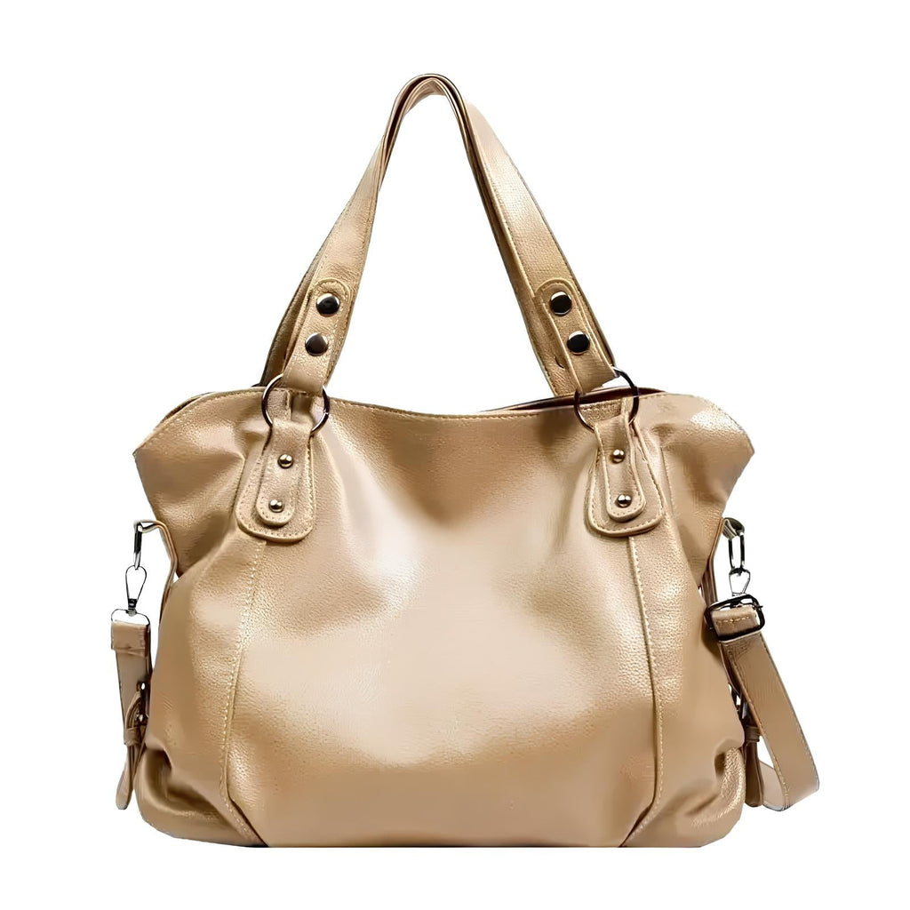 Women's Large Soft Leather Handbag with Adjustable Strap