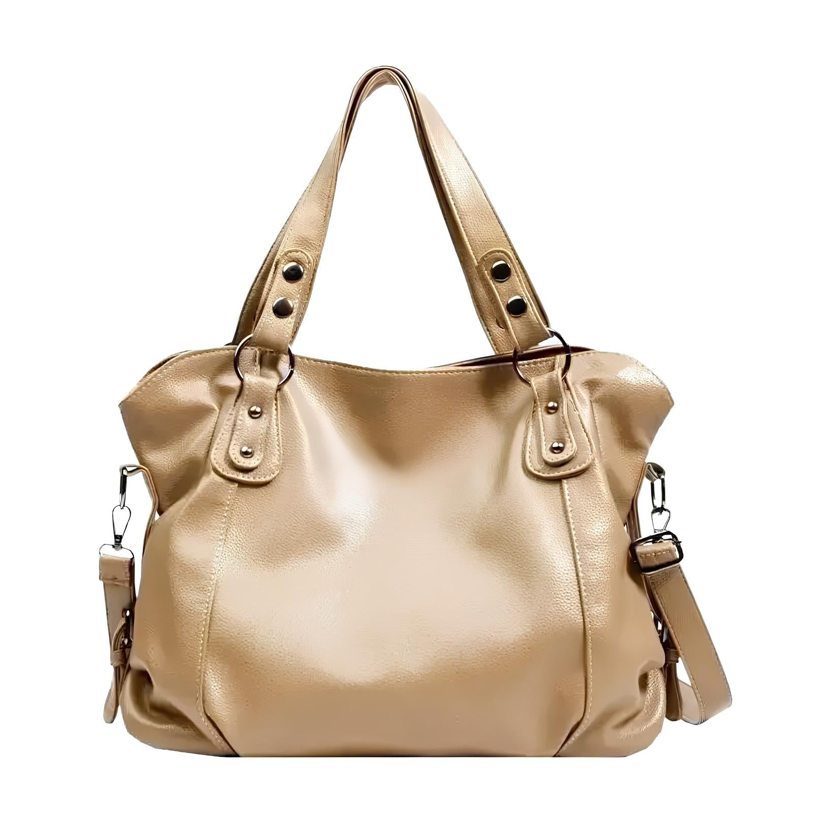 Women's Large Soft Leather Handbag with Adjustable Strap