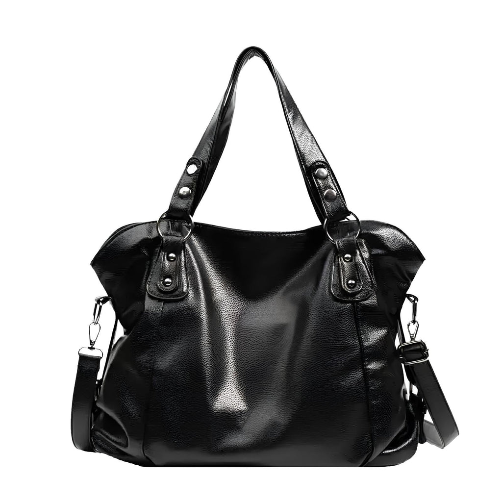 Women's Large Soft Leather Handbag with Adjustable Strap