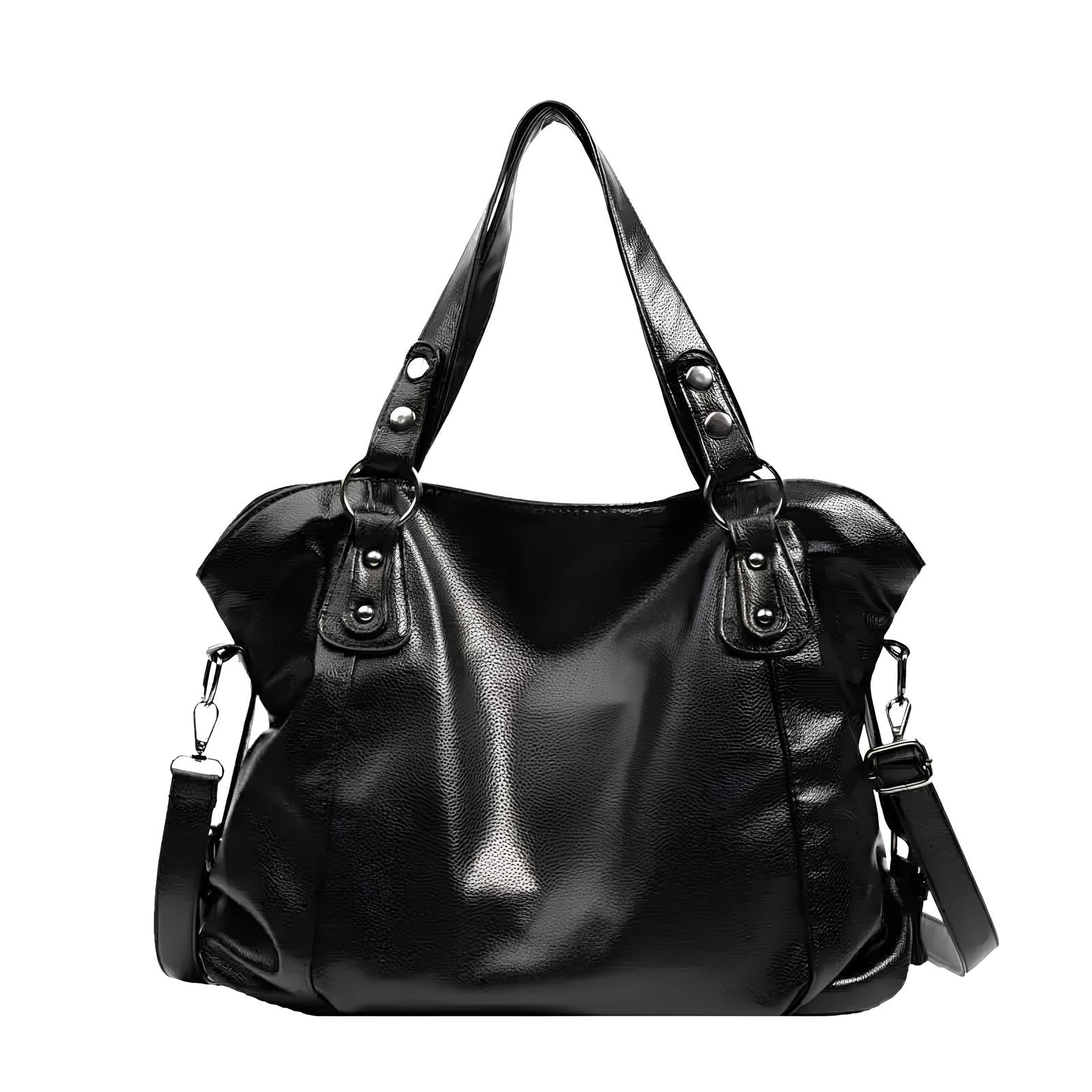 Women's Large Soft Leather Handbag with Adjustable Strap