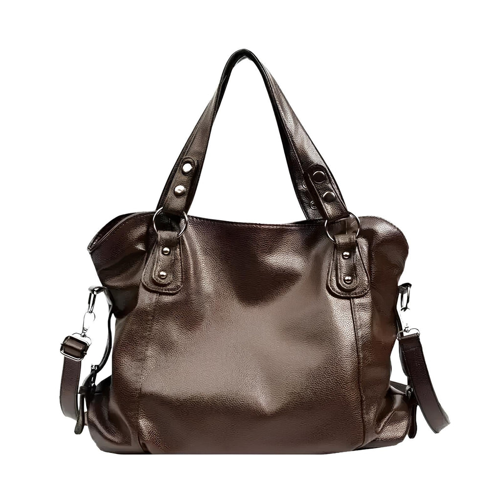 Women's Large Soft Leather Handbag with Adjustable Strap