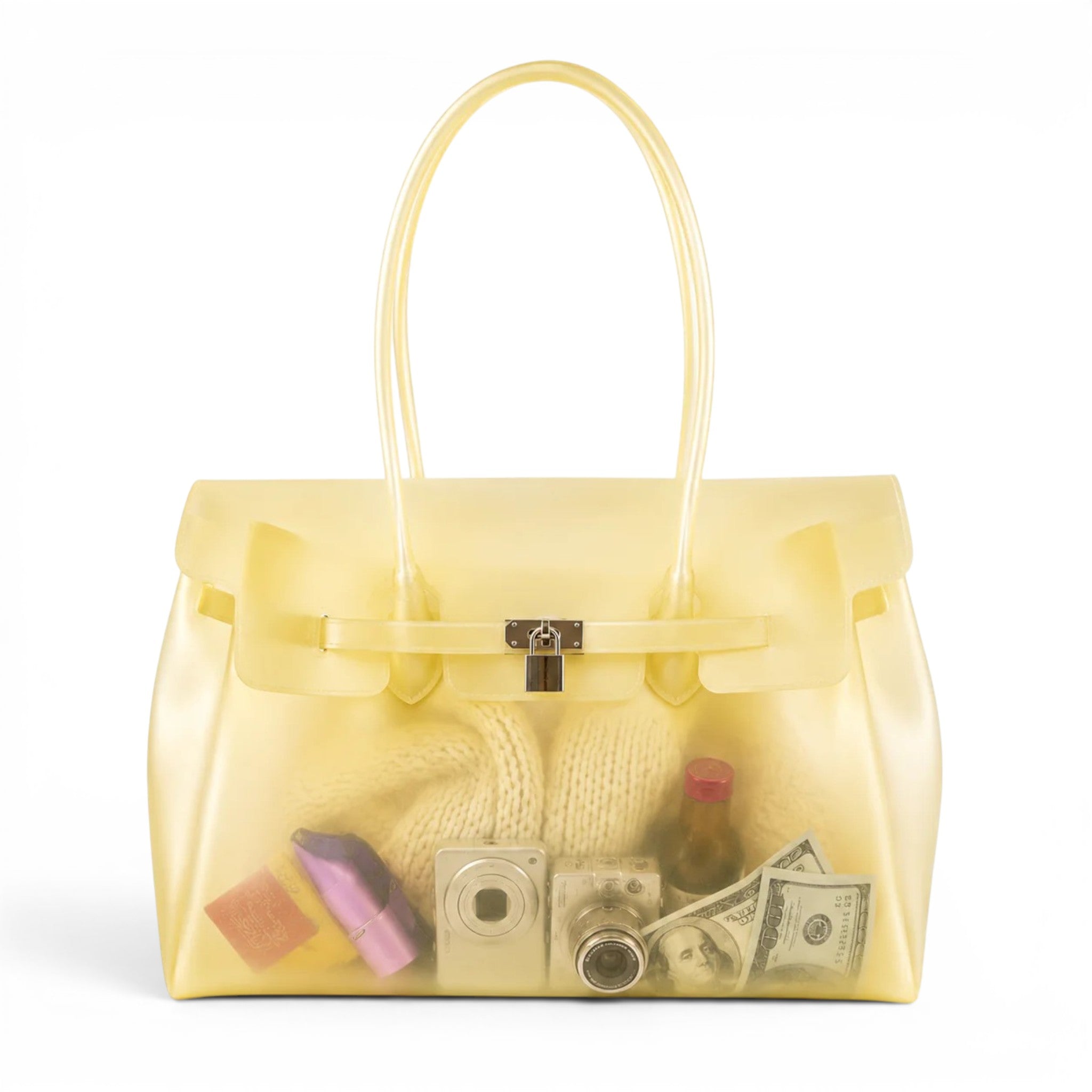 Women's Large Transparent Handbag - Trendy Tote Bag