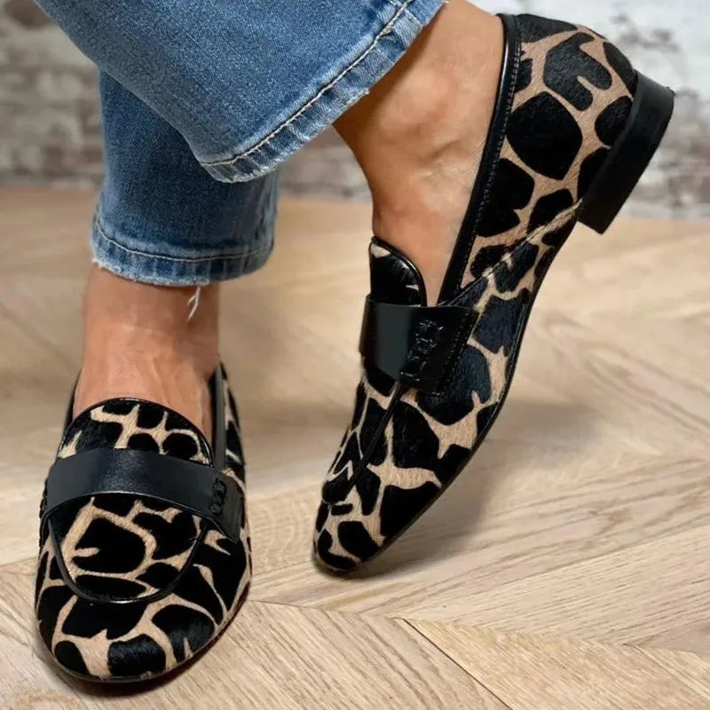 Women's Leopard Print Moccasin Shoes for Comfort and Style