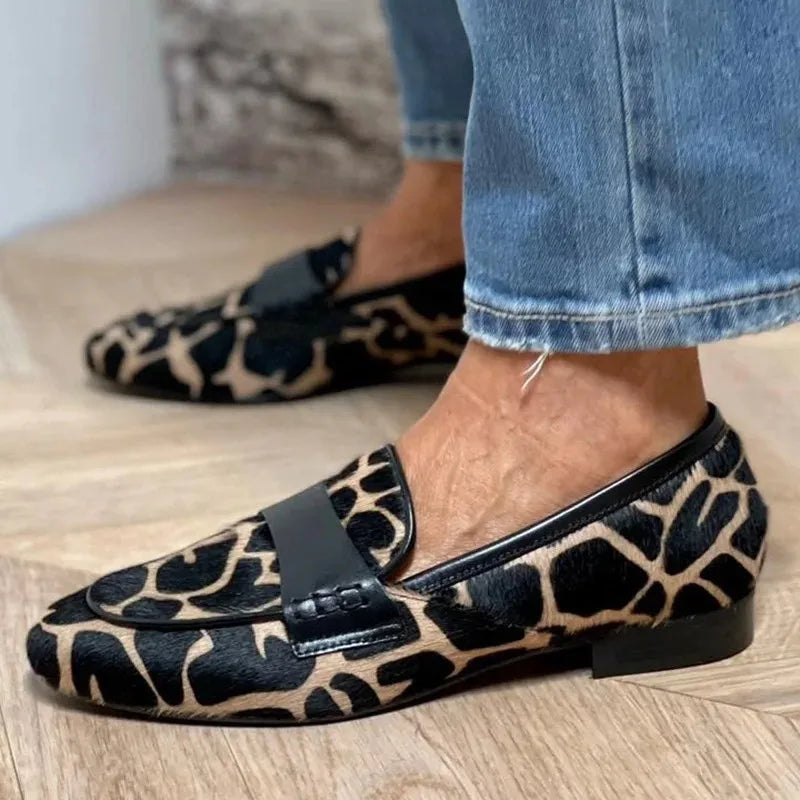 Women's Leopard Print Moccasin Shoes for Comfort and Style