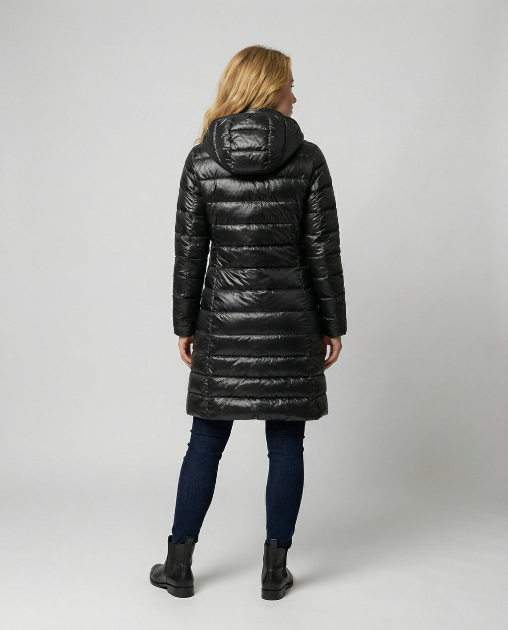 Women's Lightweight Long Coat with Detachable Hood