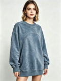 Women's Long-Sleeve Drop-Shoulder Pullover Top