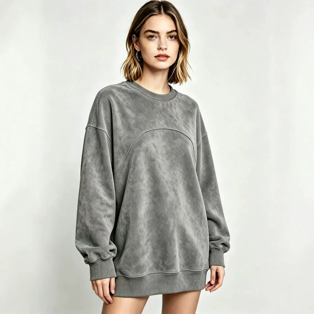 Women's Long-Sleeve Drop-Shoulder Pullover Top