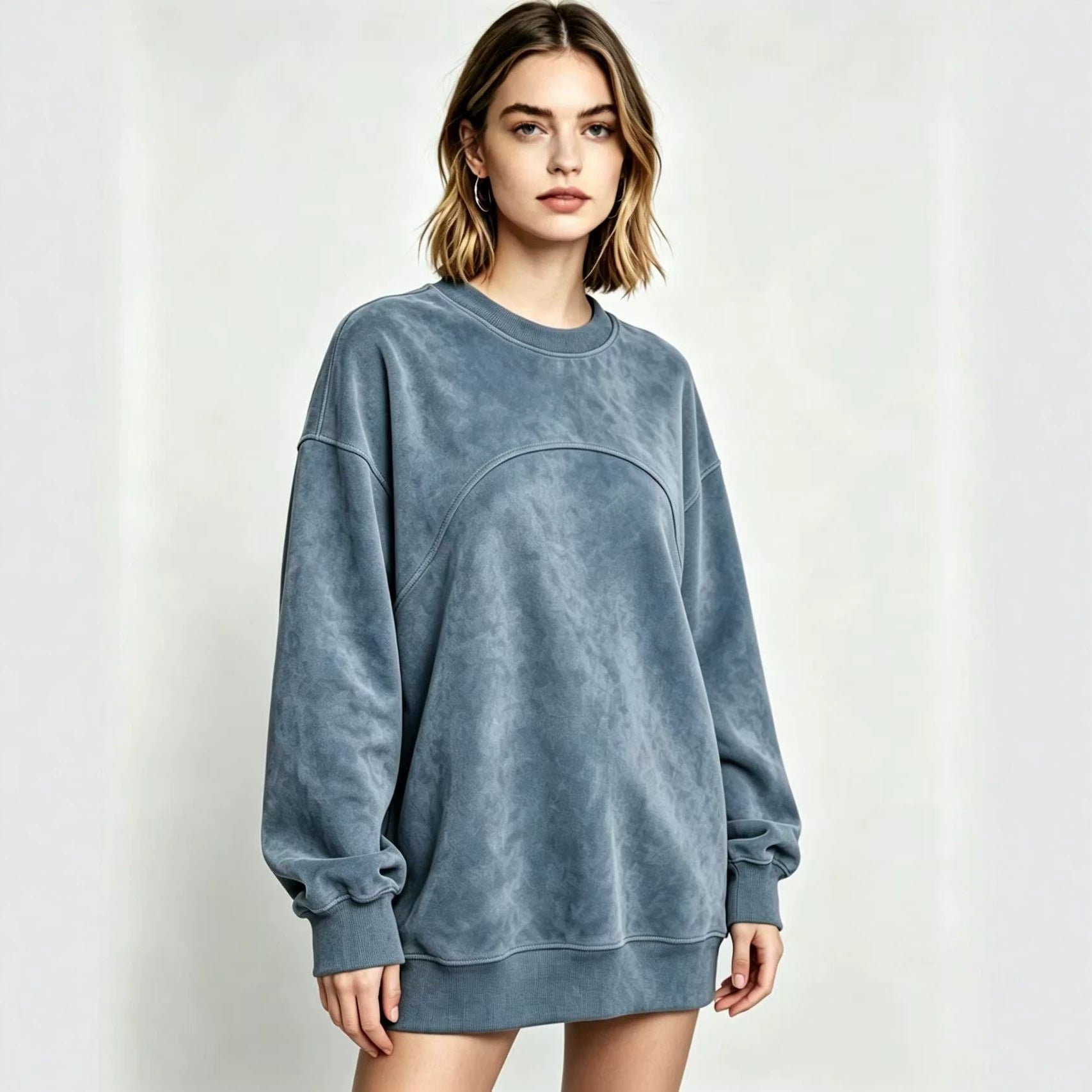 Women's Long-Sleeve Drop-Shoulder Pullover Top