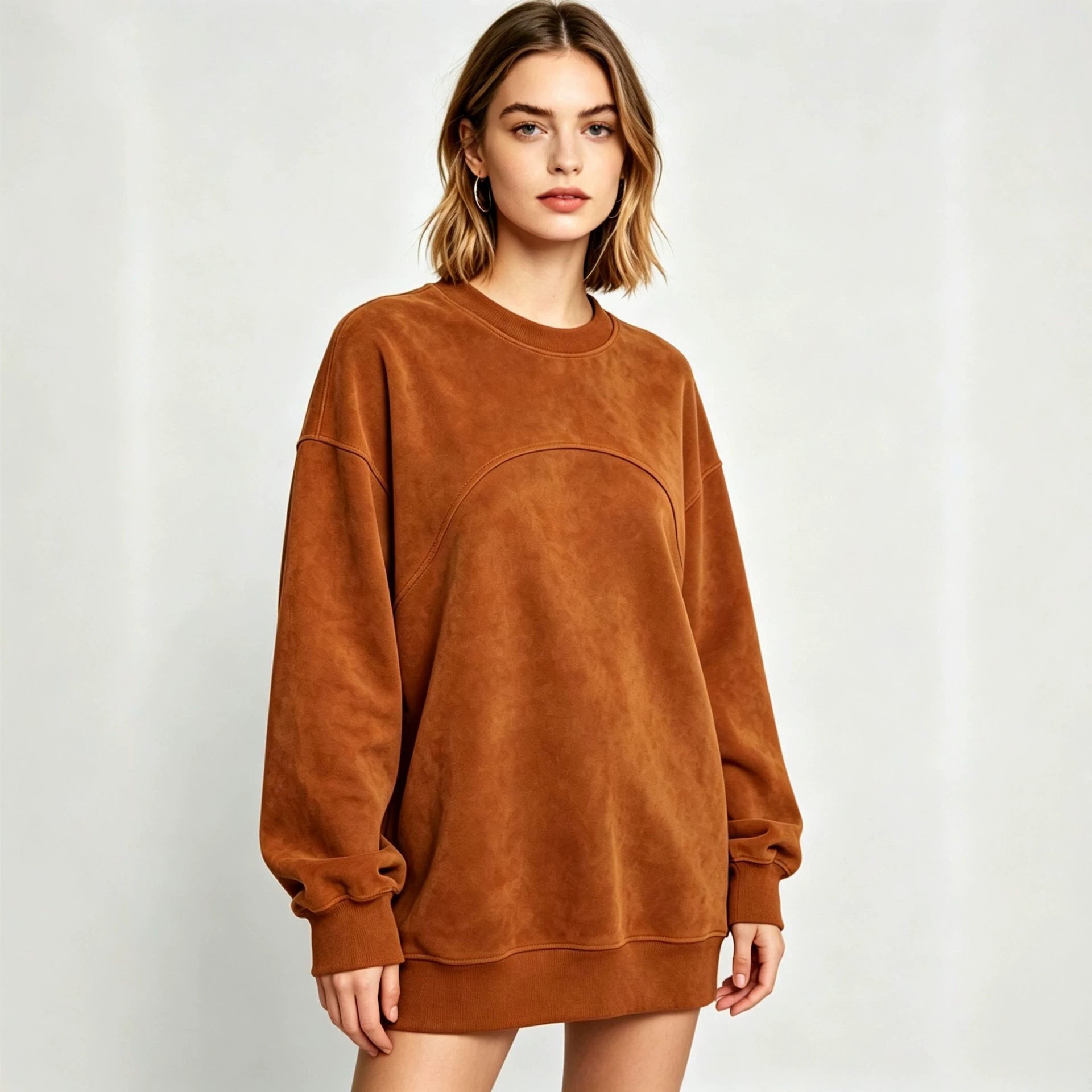 Women's Long-Sleeve Drop-Shoulder Pullover Top