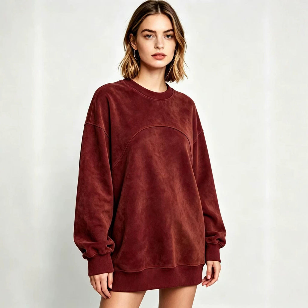 Women's Long-Sleeve Drop-Shoulder Pullover Top