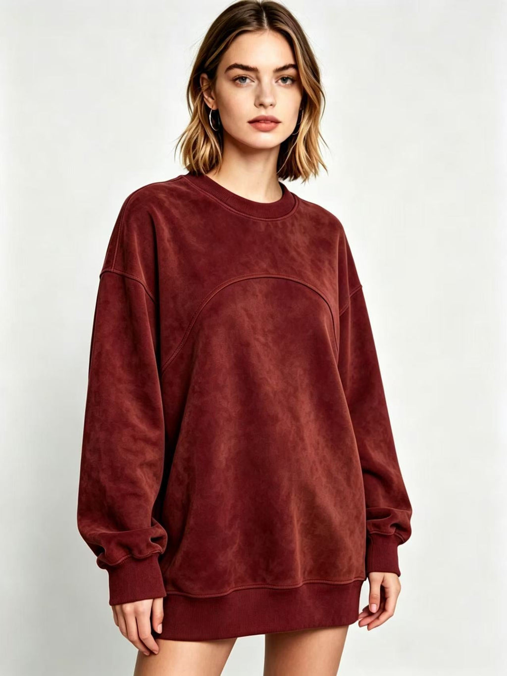 Women's Long-Sleeve Drop-Shoulder Pullover Top