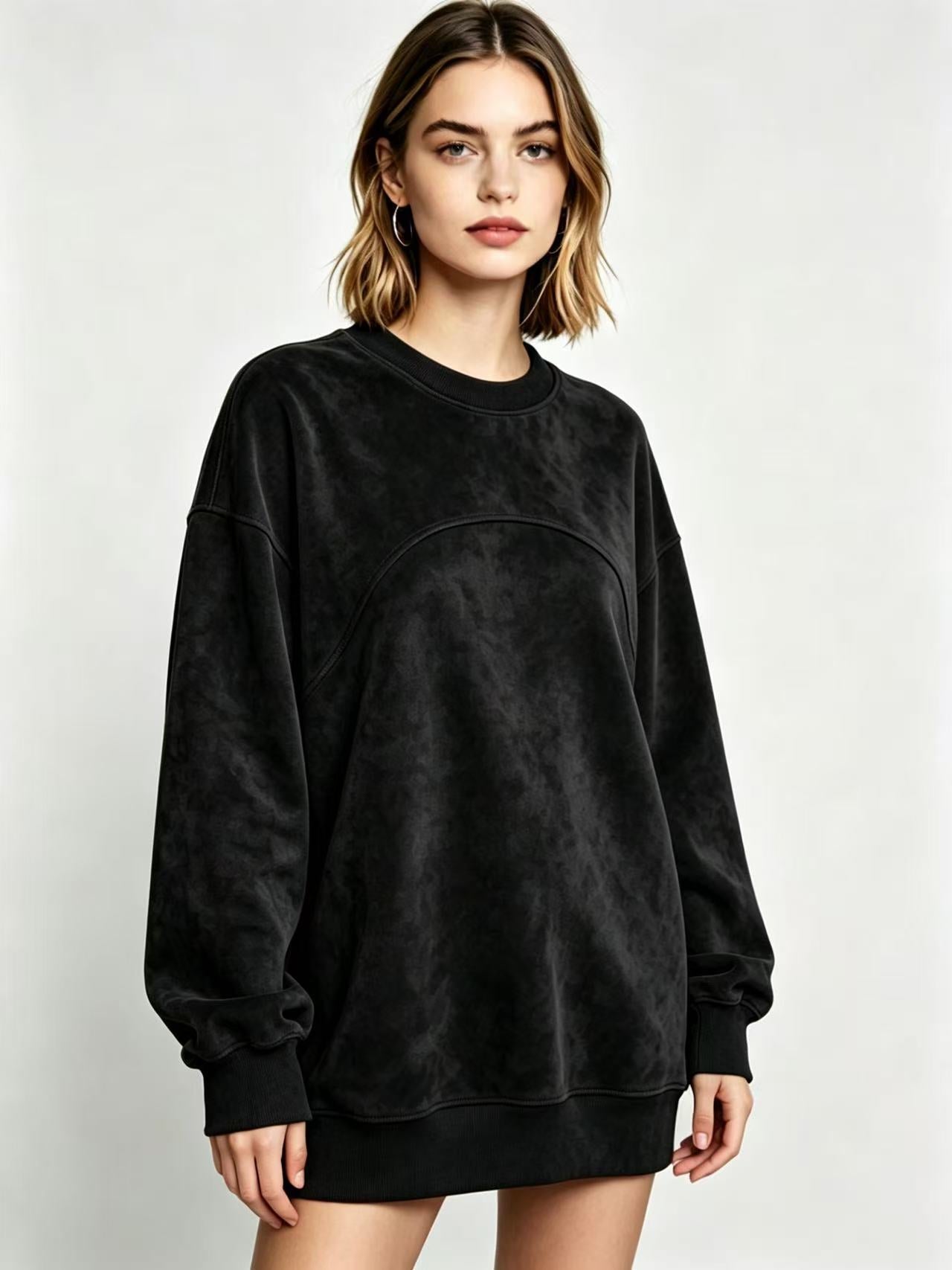 Women's Long-Sleeve Drop-Shoulder Pullover Top
