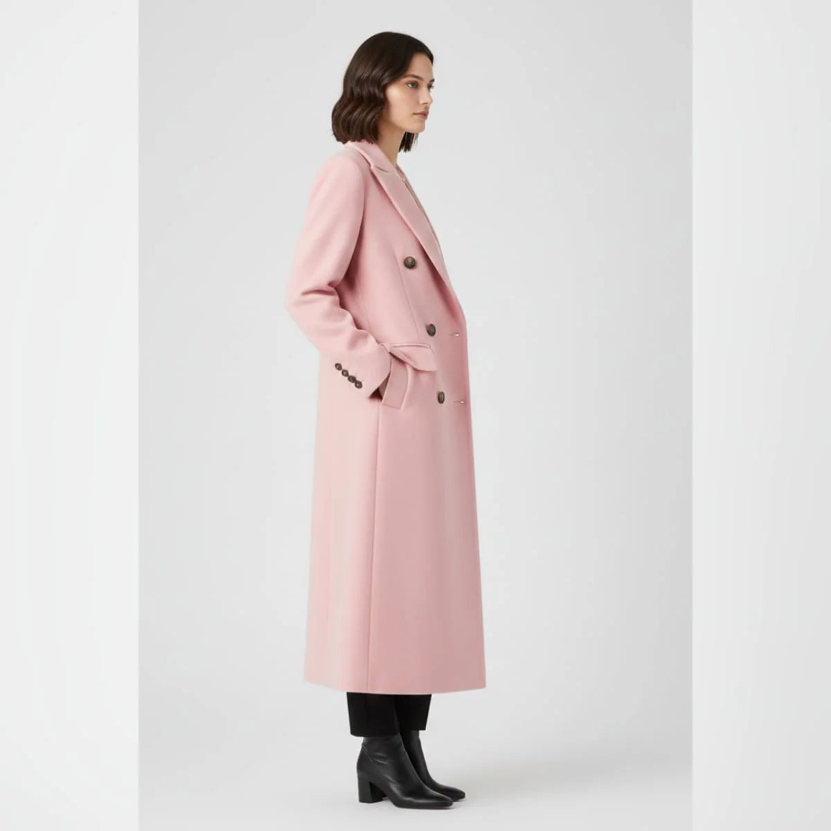 Women's Long Lapel Collar Coat
