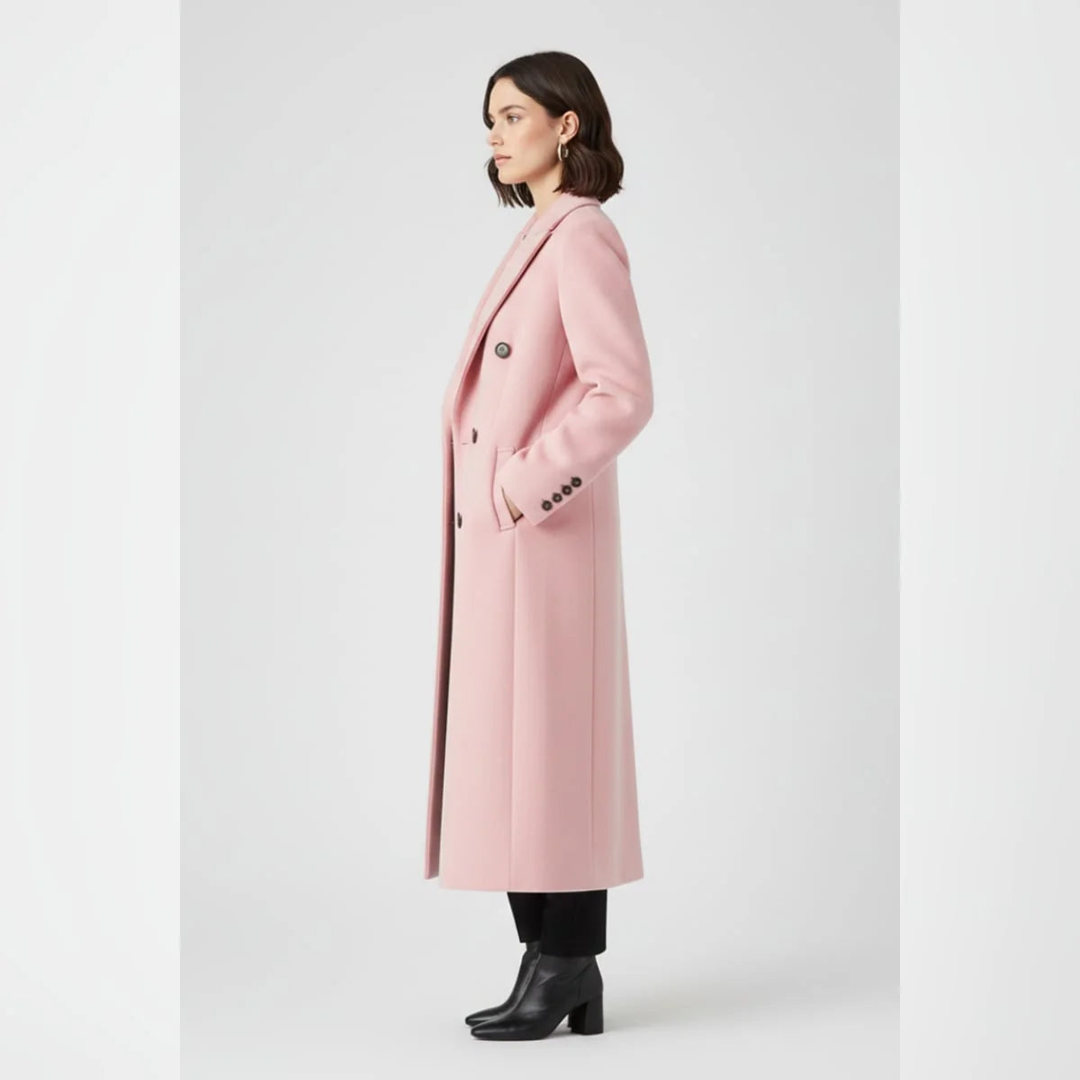 Women's Long Lapel Collar Coat