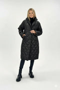 Women's Long Quilted Puffer Coat with Hood