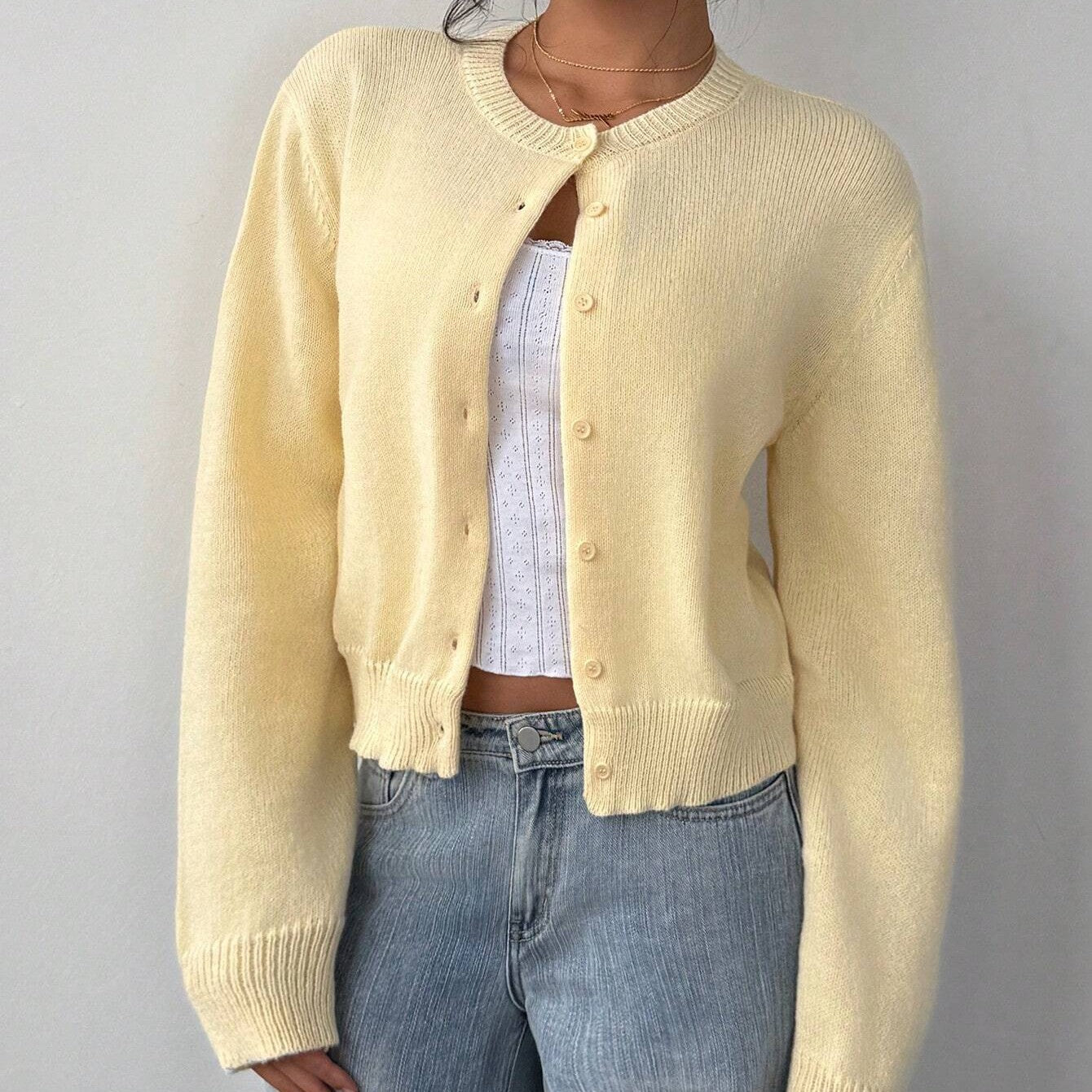 Women's Long Sleeve Knitted Cardigan Sweater