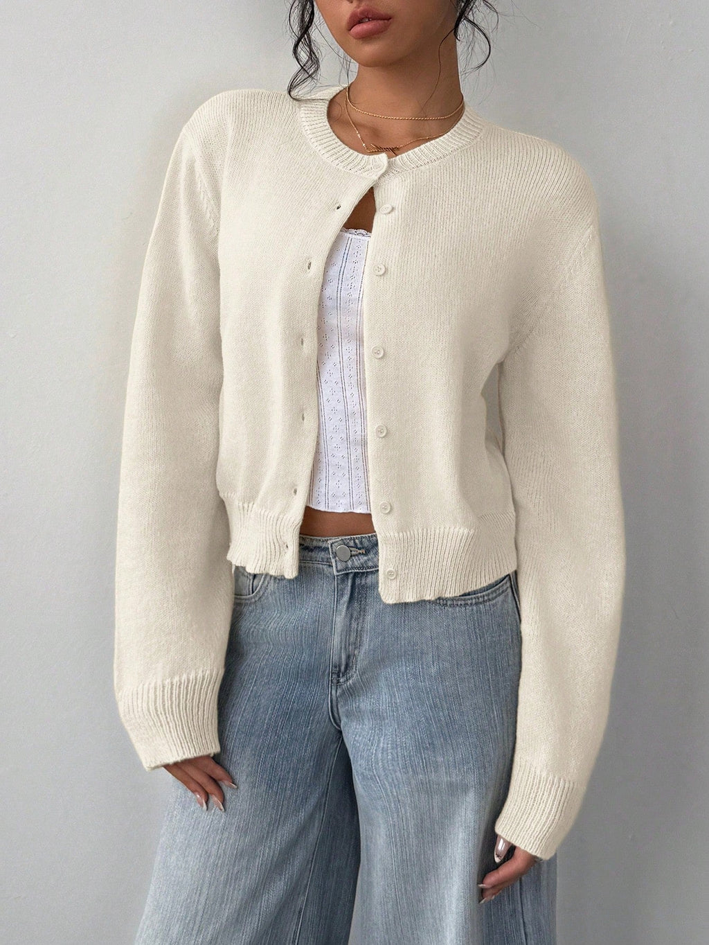 Women's Long Sleeve Knitted Cardigan Sweater