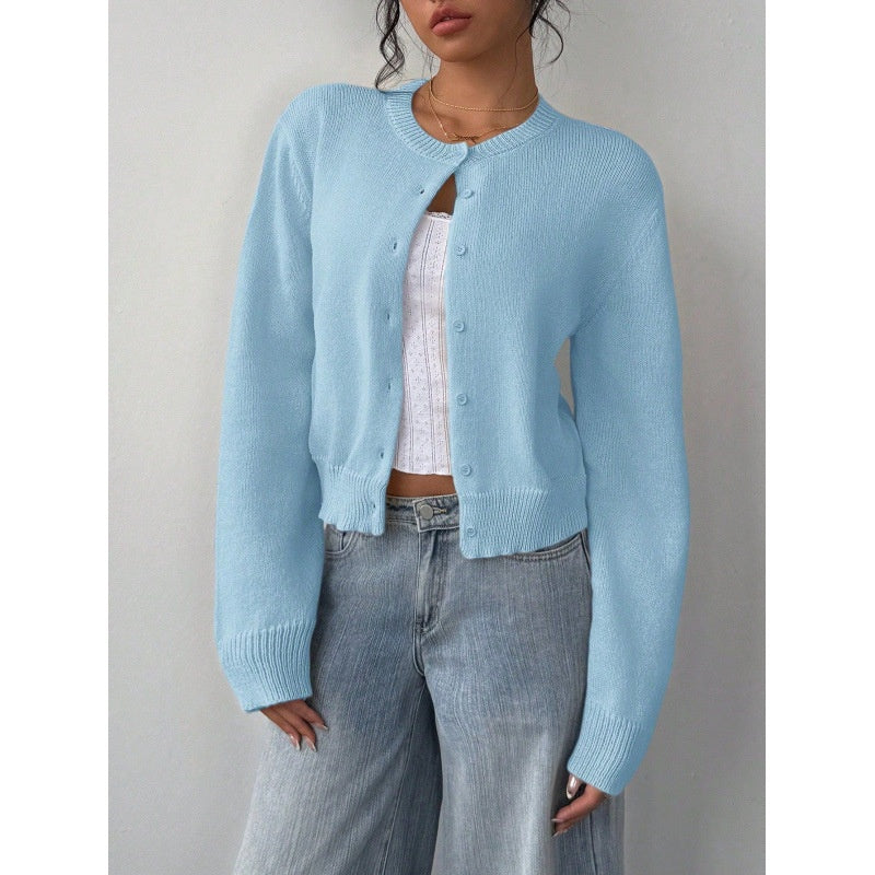 Women's Long Sleeve Knitted Cardigan Sweater